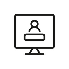 Computer Icon Isolated On White Background. Monitor Symbol Modern, Simple, Vector, Icon For Website Design, Mobile APP, UI. Vector Illustration