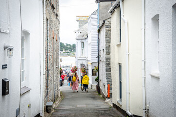 Padstow, Cornwall, United Kingdom, August 20, 2021 - Beautiful rural streets in Padstow a great...