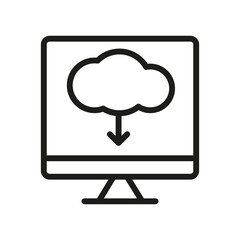 Computer Icon Isolated On White Background. Monitor Symbol Modern, Simple, Vector, Icon For Website Design, Mobile APP, UI. Vector Illustration