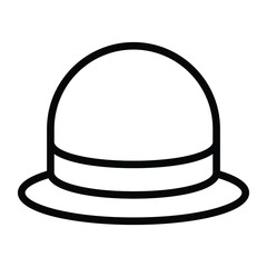 hat outline icon, Merry Christmas and Happy New Year icons for web and mobile design.