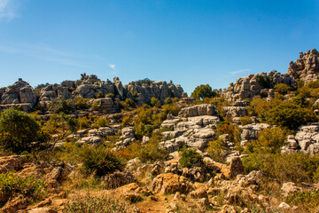 Torcal de Antequera, en la localidad de Antequera, provincia de Málaga, Andalucía, España.