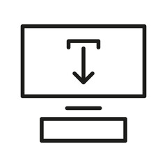 Computer Icon Isolated On White Background. Monitor Symbol Modern, Simple, Vector, Icon For Website Design, Mobile APP, UI. Vector Illustration