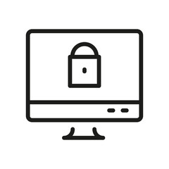 Computer Icon Isolated On White Background. Monitor Symbol Modern, Simple, Vector, Icon For Website Design, Mobile APP, UI. Vector Illustration