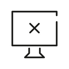 Computer Icon Isolated On White Background. Monitor Symbol Modern, Simple, Vector, Icon For Website Design, Mobile APP, UI. Vector Illustration