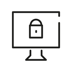 Computer Icon Isolated On White Background. Monitor Symbol Modern, Simple, Vector, Icon For Website Design, Mobile APP, UI. Vector Illustration