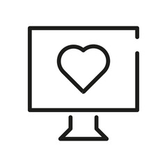 Computer Icon Isolated On White Background. Monitor Symbol Modern, Simple, Vector, Icon For Website Design, Mobile APP, UI. Vector Illustration