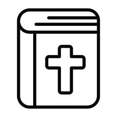 Obraz premium gospel outline icon, Merry Christmas and Happy New Year icons for web and mobile design.