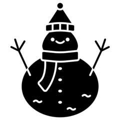 snowman solid icon