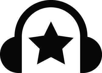 icons headset and star 