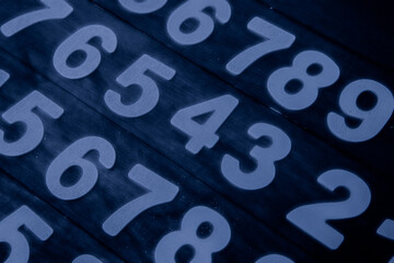 Background of numbers. from zero to nine. Finance data concept. Matematic. Seamless pattern with numbers. financial crisis concept. Business success