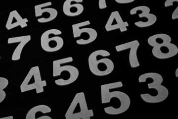 Background of numbers. from zero to nine. Finance data concept. Matematic. Seamless pattern with numbers. financial crisis concept. Business success