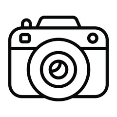 camera outline icon, Merry Christmas and Happy New Year icons for web and mobile design.