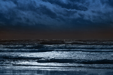 Dark and stormy Baltic sea.