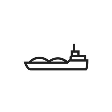 barge line icon. water transportation symbol. isolated vector image