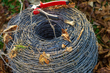 coil of barbed wire
