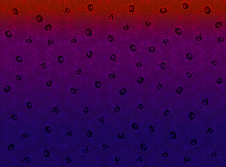 小さなかぼちゃのハロウィン背景、濃い紫から赤へのグラデーション