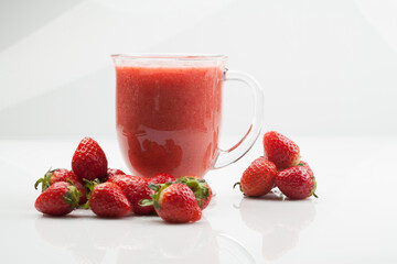 딸기,쥬스,가득함,고해상,과일,꽃,다수,딸기,딸기꽃,백그라운드,봄,빨간색,신선,실내,클로즈업