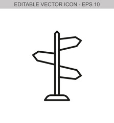 Arrows showing three different directions