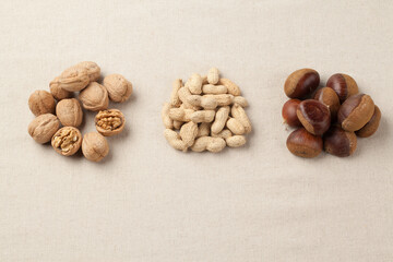 밤,잣,땅콩,호두,건강식품,견과류,고해상,다수,단면,백그라운드,사람없음,실내,오브젝트,음식,절단