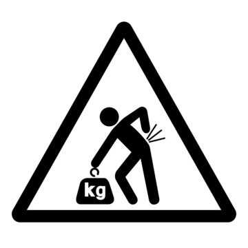 Lifting Hazard Symbol Sign, Vector Illustration, Isolate On White Background Label .EPS10