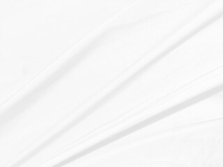 Fototapeta premium Clean fashion woven beautiful soft fabric abstract smooth curve shape decorative textile white background