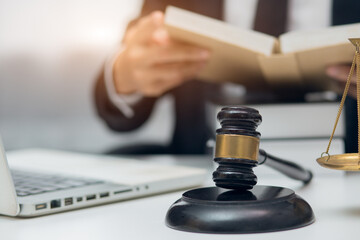 Lawyers having  Concepts of  Legal services at the law office