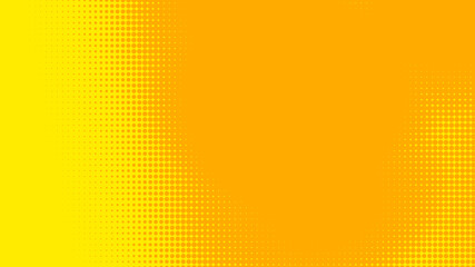 Dots halftone yellow orange color pattern gradient texture with technology digital background. Dots pop art comics with summer background.