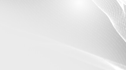 Dot white gray wave light technology texture background. Abstract big data digital concept. 3d rendering.
