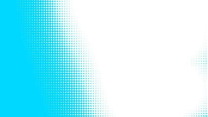 Dots halftone white blue color pattern gradient texture with technology digital background. Dots pop art comics with summer background.