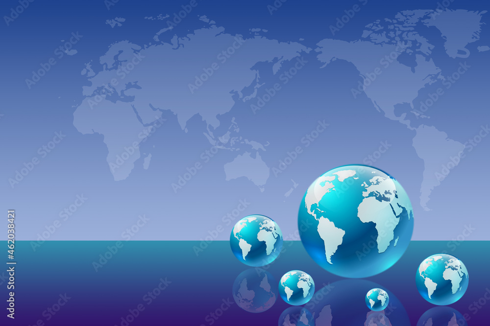 Poster 3d rendering globe with business and networking, with a technological connection, for a website and 