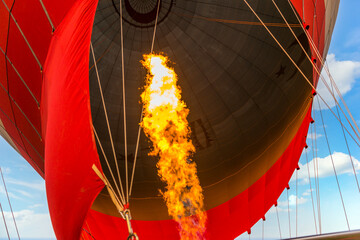 Obraz premium Fire in air balloon