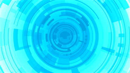 Abstract circle white blue future technology background.