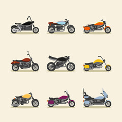 set different motorcycles