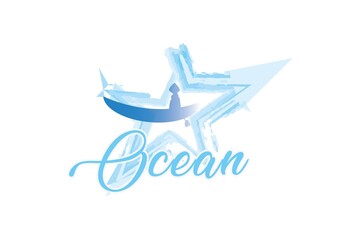 Ocean Watercolor T-Shirt Sublimation