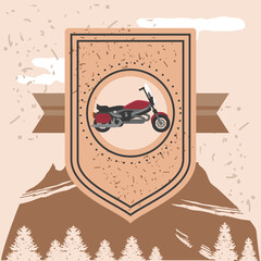 motorcycle retro label