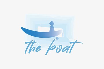 Fototapeta premium The Boat watercolor T-shirt Sublimation