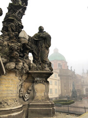 Obraz premium A basilica in the fog