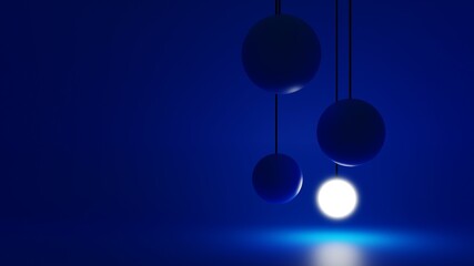 bulbs on blue background