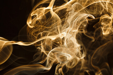 Smoke floating on dark background