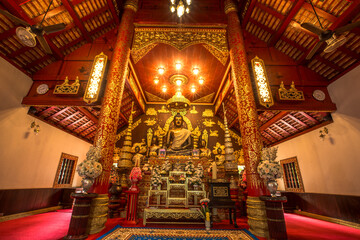 Church of The Emerald Buddha at Chiang Rai Province, Thailand.