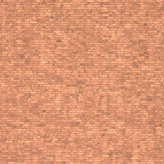 Red-pink ribbed bricks