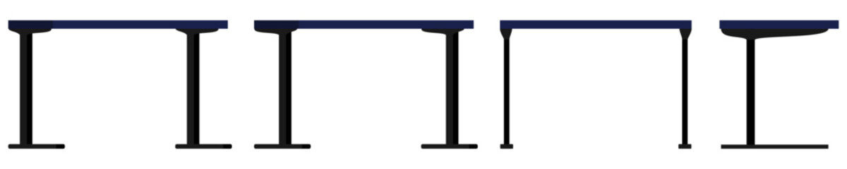 Beautiful modern office and outdoor home table set with black color and with different pose and positions