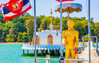 Thai temple in the water and paradise Koh Phayam Thailand.