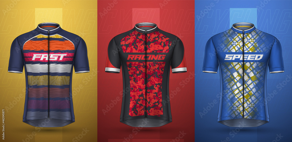 Poster Premium collection of cycling jersey