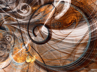 brown abstract fractal background 3d rendering illustration
