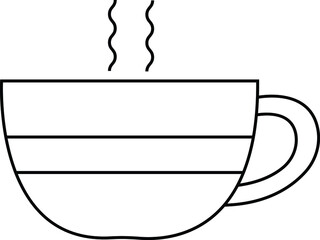 cup of coffee icon line icon on white background