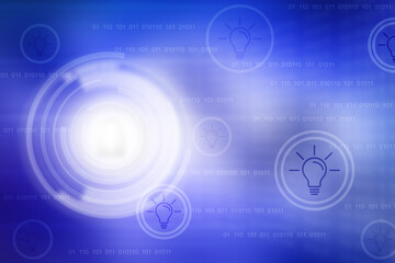 2d illustration bulb technology background

