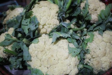 cauliflower on the market