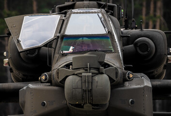 Attack helicopter. Apache helicopter pilot. © Arkadiusz Baczyk