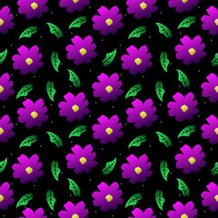 Rose flowers seamless pattern background